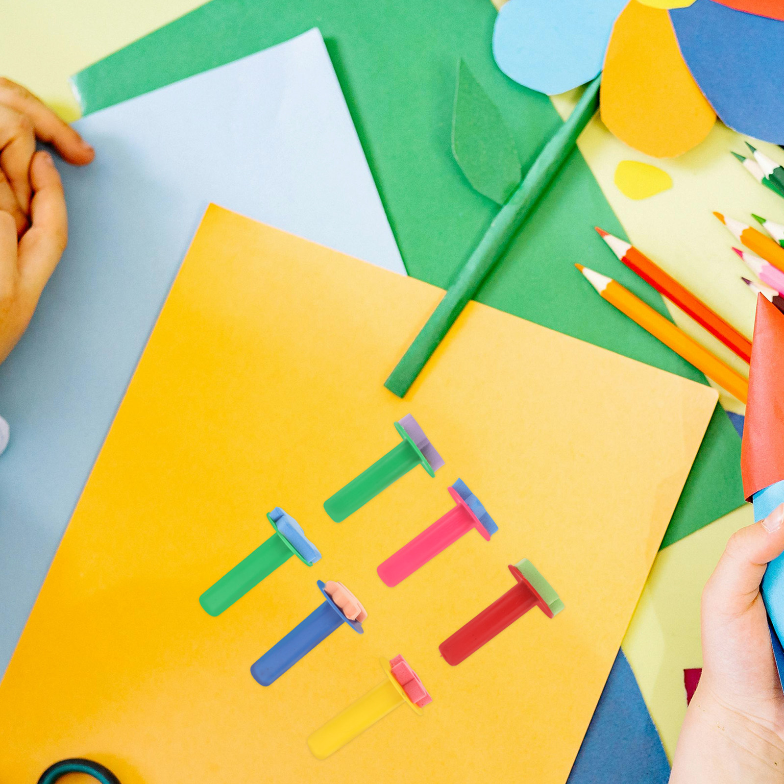 Kids Education Drawing - 6Pcs Kids Sponge Stamp Set Safe