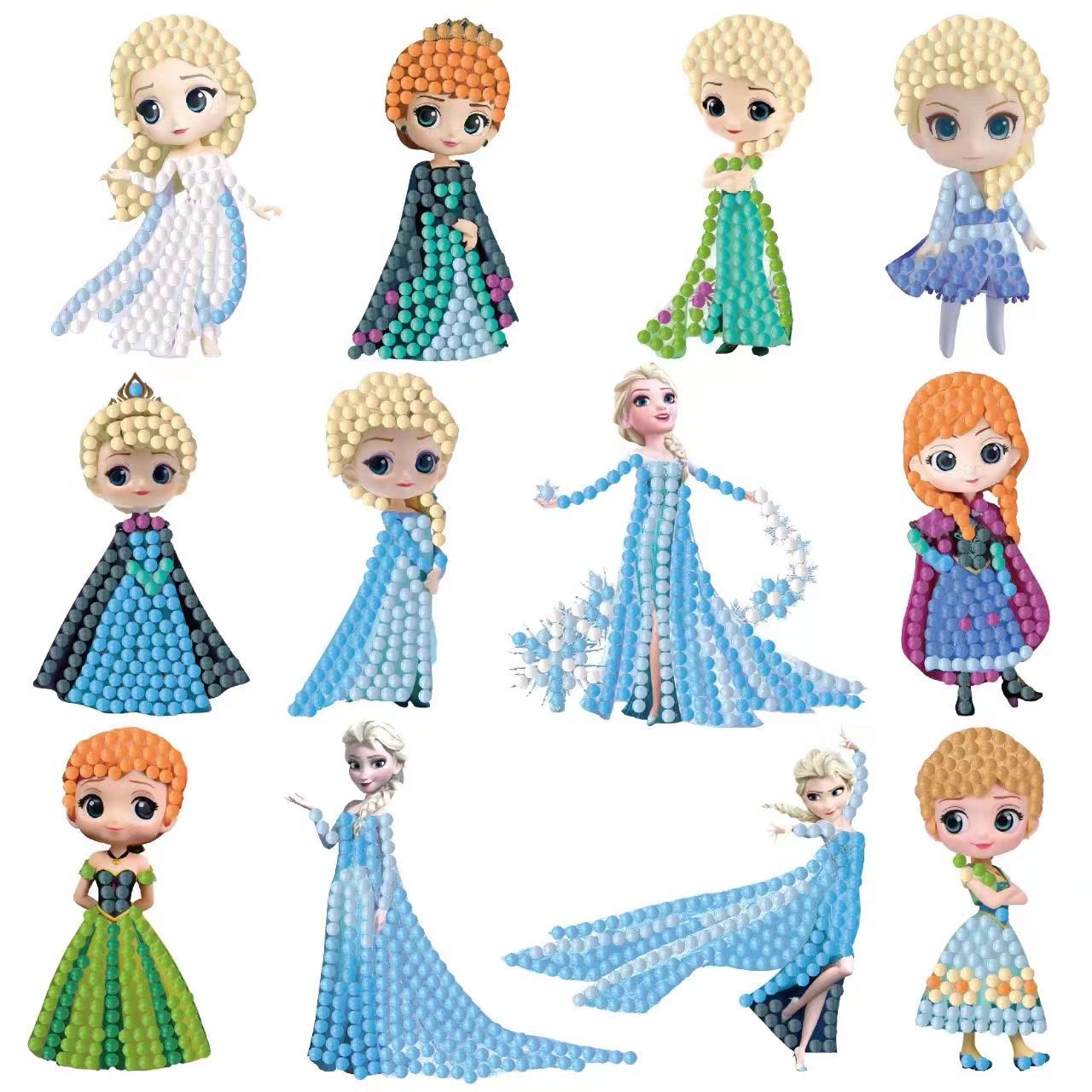 Kingdom Kids Education - Cartoon Princess 5D Diamond Stickers Kids