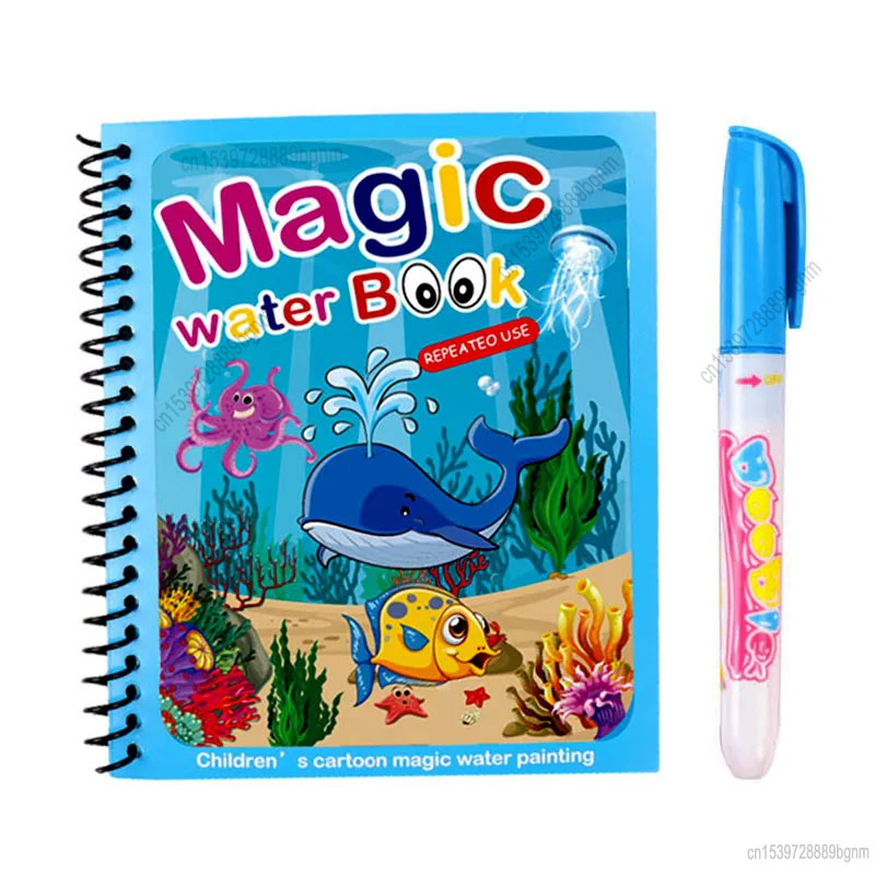 Kids Education Drawing - Cartoon Magic Water Painting Coloring Book
