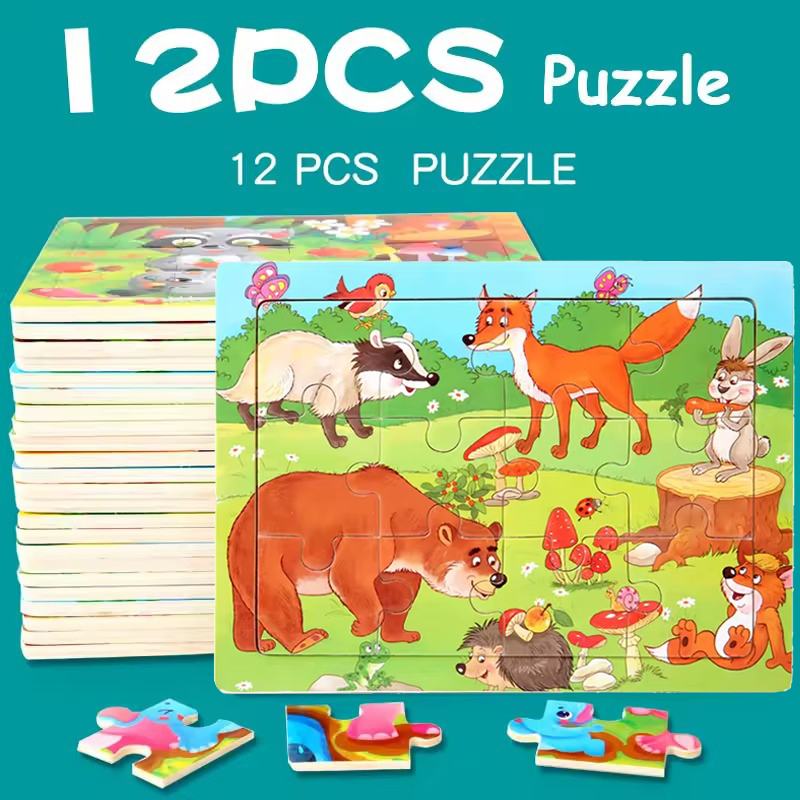 Human Body Puzzle - 15*11cm Montessori Wooden 3D Puzzle Cartoon