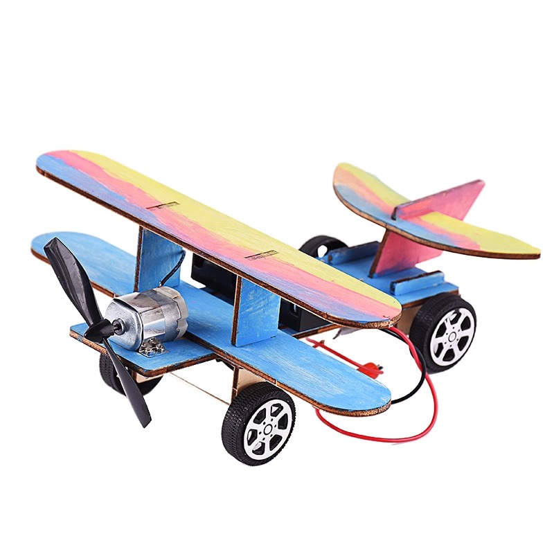 Kingdom Kids Education - STEM Wooden Electric Biplane Model Kit