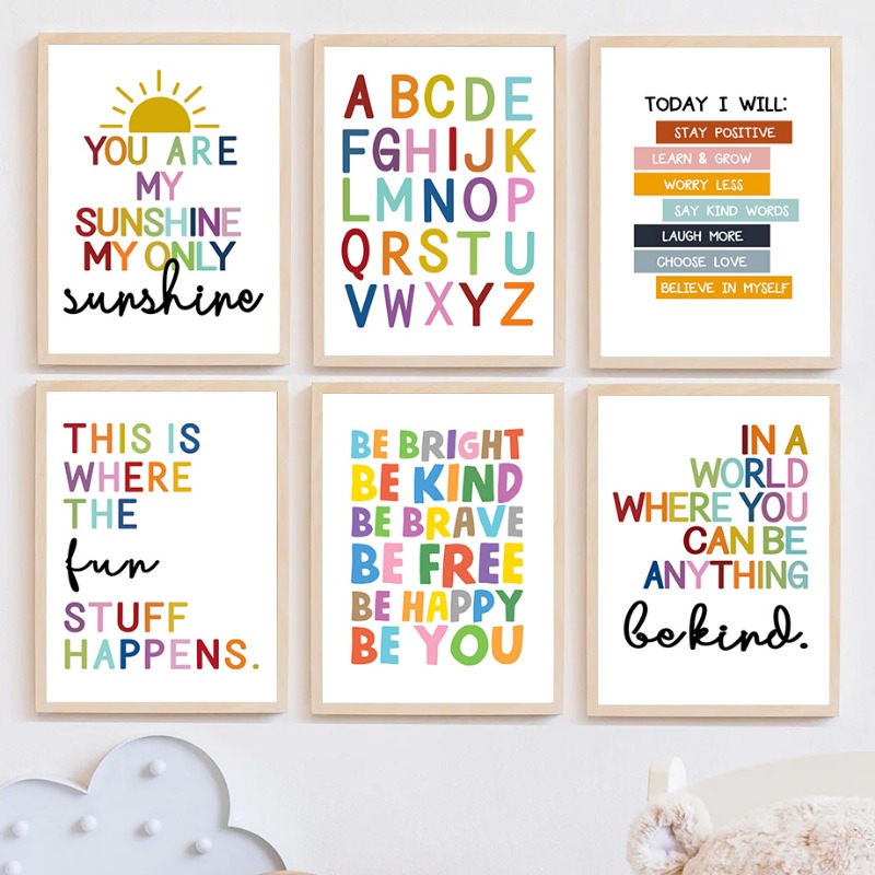 Kids Education Picture - English Education Poster Alphabet Number Color