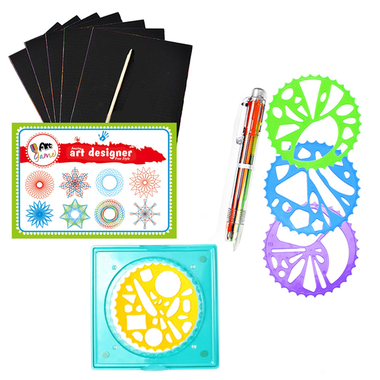 Colorful Spirograph Set Kids M - Kids Education Drawing ulasan dan harga