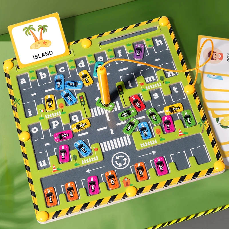 Magnetic Car Alphabet Maze Mon - Abc Kids Early Education ulasan dan harga