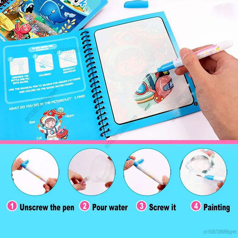 Cartoon Magic Water Painting C - Kids Education Drawing ulasan dan harga