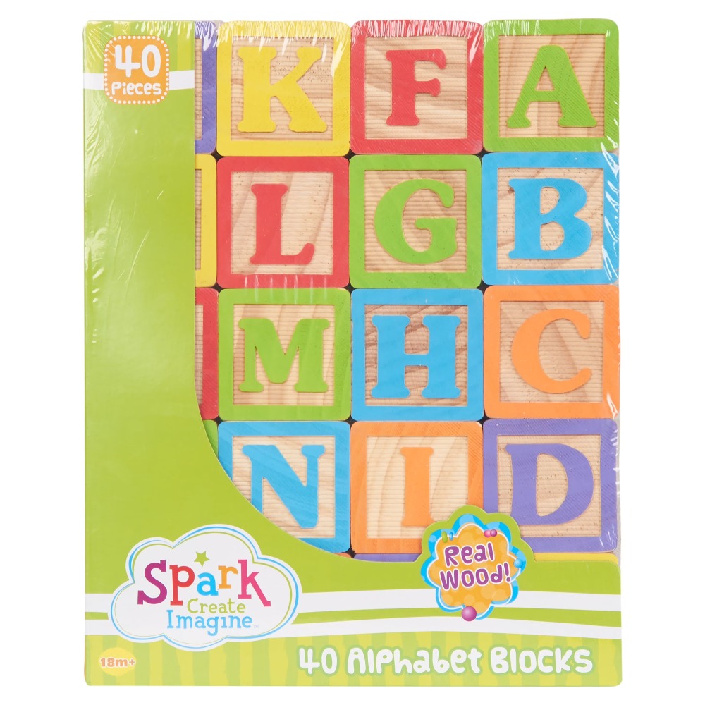 ABC Wooden Blocks Set 40 Piece - Abc Kids Early Education ulasan dan harga