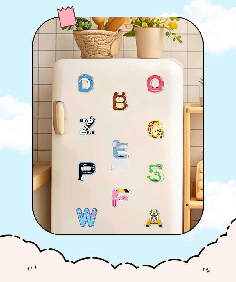 52Pcs Alphabet Magnetic Fridge - Abc Kids Early Education ulasan dan harga