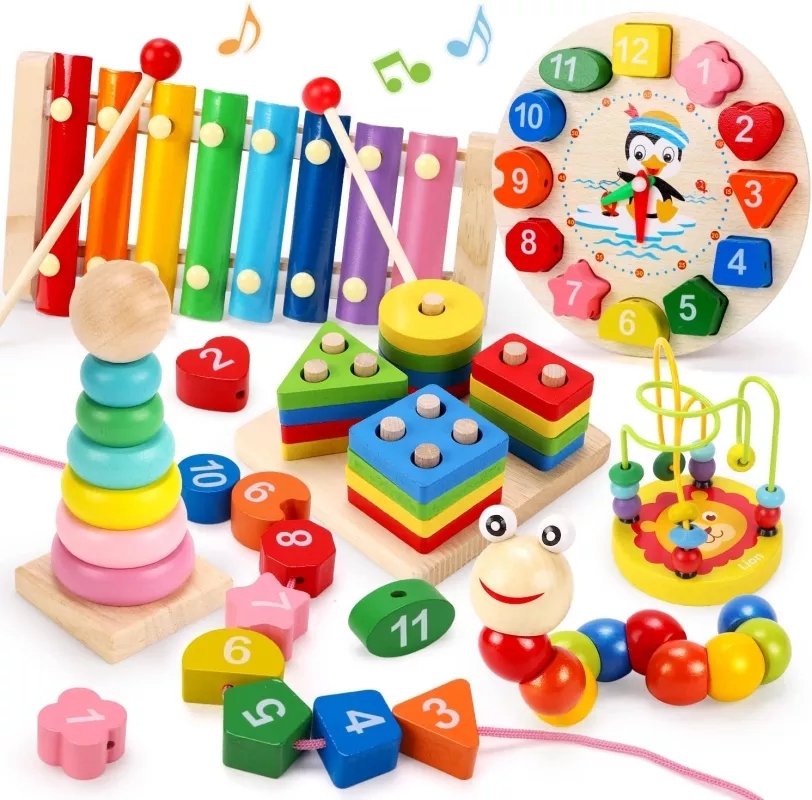 Montessori Wooden Toys for Bab - Kids Educational Game 2 ulasan dan harga