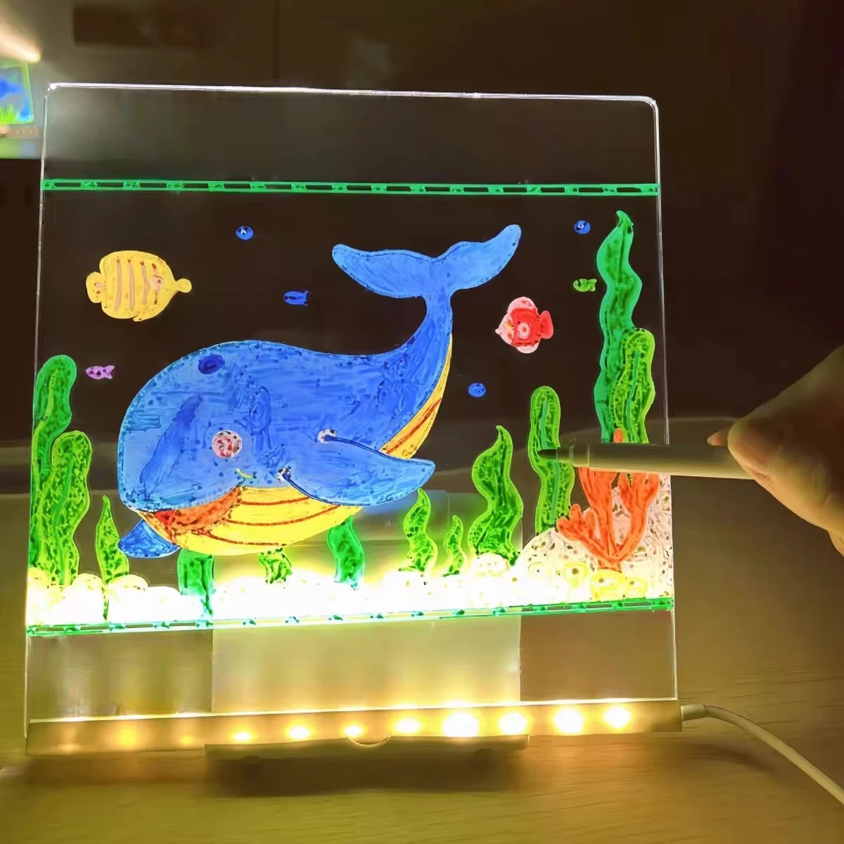 Magic Glow Kids Drawing Board: - Kids Education Drawing ulasan dan harga