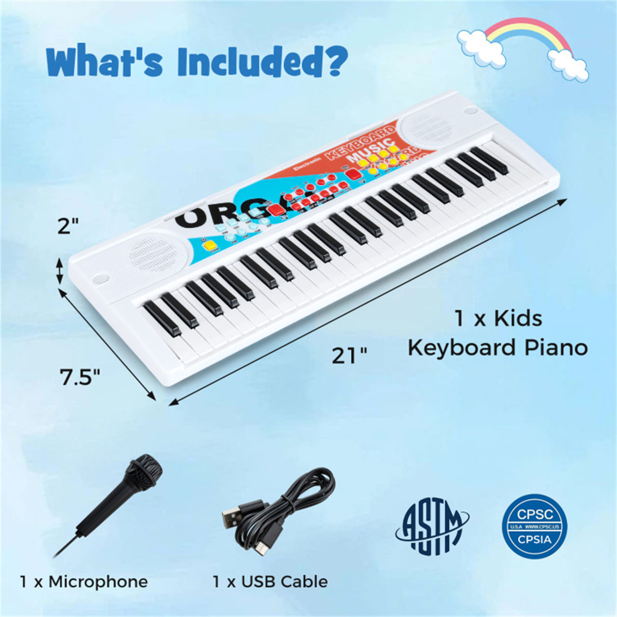 49 Keys Kids Electronic Keyboa - Kids Education Music ulasan dan harga