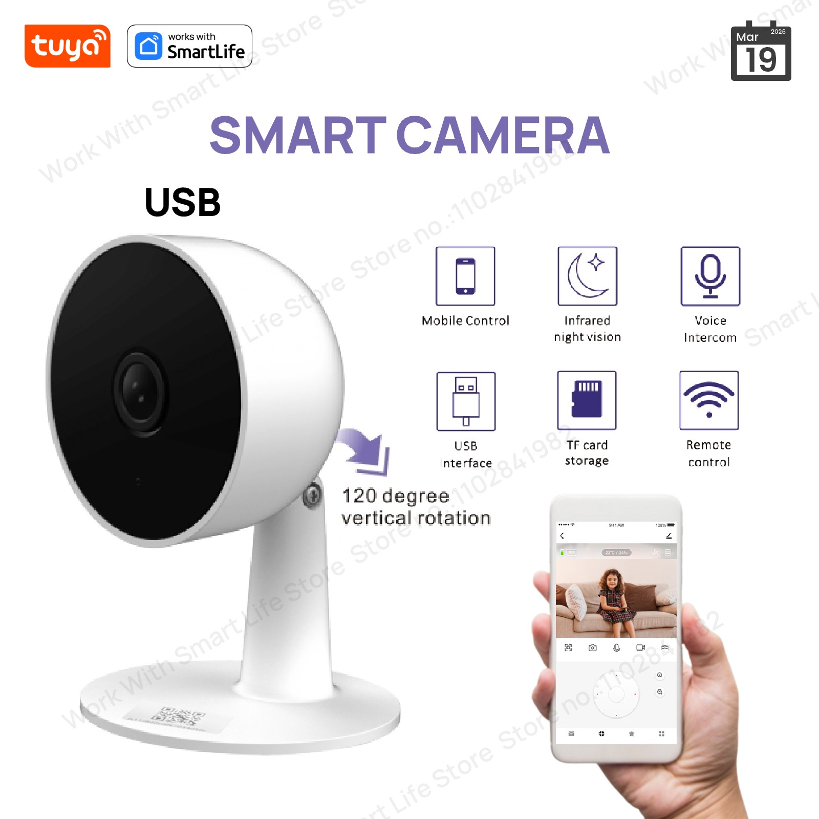 Tuya Smart 3MP HD Indoor Home  - Human Body Puzzle ulasan dan harga