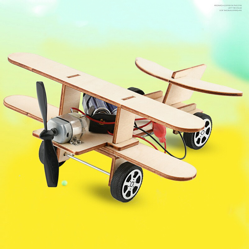 STEM Wooden Electric Biplane M - Kingdom Kids Education ulasan dan harga