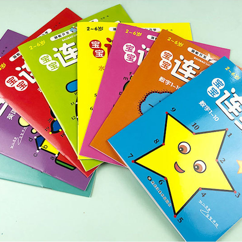 8Pcs Kids Connect the Dots Col - Kids Education Drawing ulasan dan harga